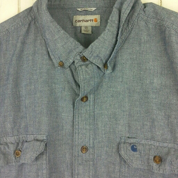 Carhartt Other - Carhartt Sz 2XL-T Fort Solid Chambray Work Shirt